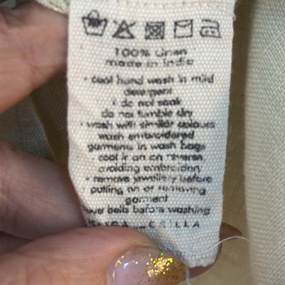 Kinga Csilla Mabel Blouse Oversized 100% Linen Shirt Sandstone Size Large - Picture 9 of 12